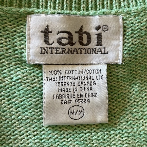 Tabi International Vintage 90s Beach Theme Short Sleeve Button Cardigan Medium - Picture 10 of 11